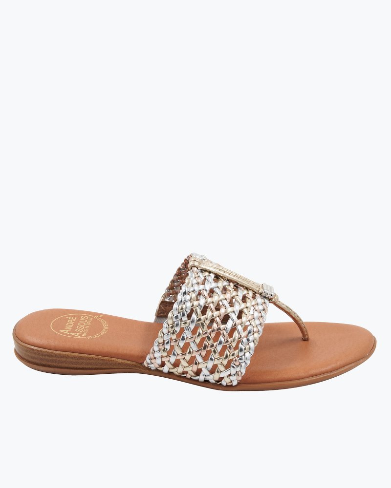 André Assous Nice Metallic Featherweights Sandals - Metallic