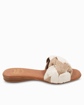 André Assous Nahala Knotted Raffia Featherweights Sandals - Natural/White
