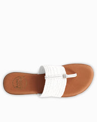 André Assous Nice Stretch-Raffia Featherweights Sandals - White