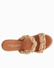 André Assous Nolita Raffia Wedges - Natural/Crystal