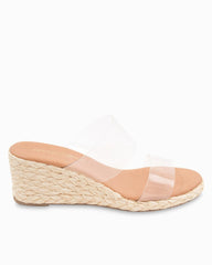 André Assous Nori Clear Wedges - Clear/Natural