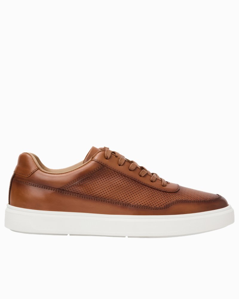 André Assous Andrew Cognac Leather Sneakers - Cognac