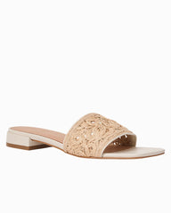 André Assous Jacin Raffia Sandals - Natural/Bone