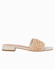 André Assous Jacin Raffia Sandals - Natural/Bone