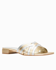 André Assous Jordan Sandals - Metallic Leather