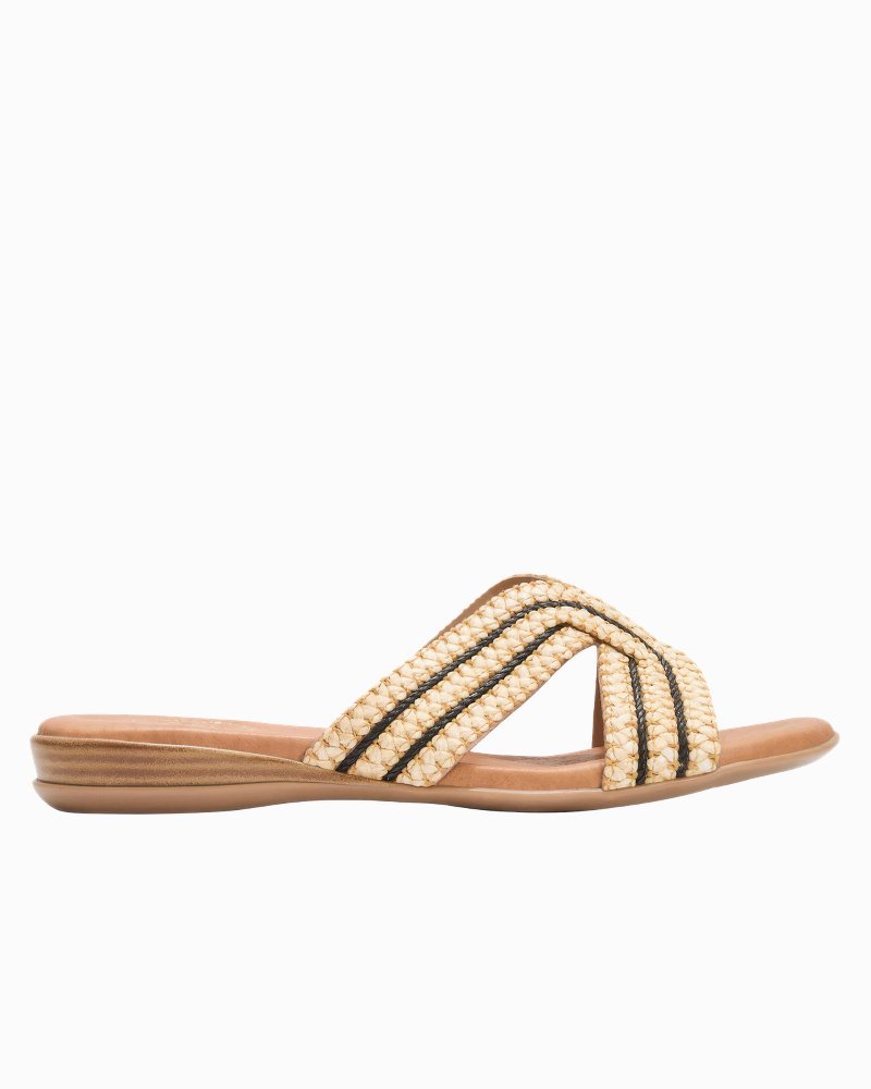 André Assous Nade Sandals - Natural/Black