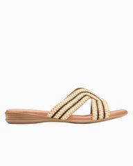André Assous Nade Sandals - Natural/Black