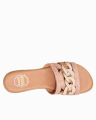 André Assous Neela Raffia Sandals - Cognac Raffia