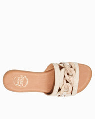 André Assous Neela Raffia Sandals - Vanilla Raffia