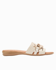 André Assous Neela Raffia Sandals - Vanilla Raffia
