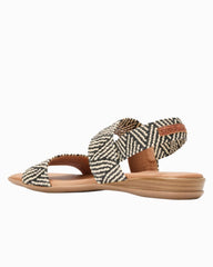 André Assous Nigella Woven Featherweights Sandals - Natural/Black