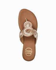 André Assous Nikky Raffia Featherweights Sandals - Cuero Multi