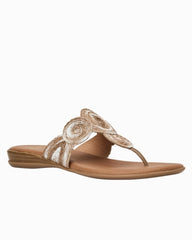 André Assous Nikky Raffia Featherweights Sandals - Cuero Multi
