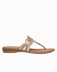 André Assous Nikky Raffia Featherweights Sandals - Cuero Multi