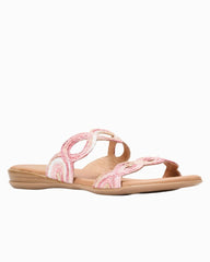 André Assous Nizzie Raffia Featherweights Sandals - Scarlet Multi