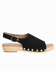 André Assous Oona Suede Clogs - Black