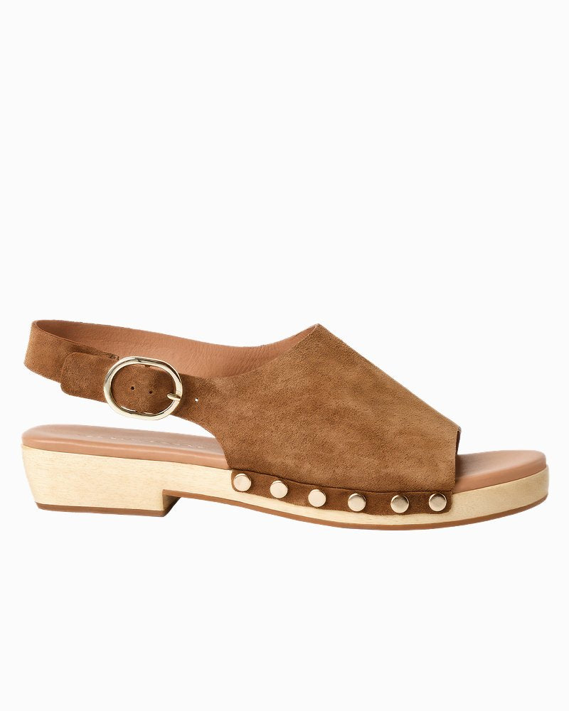 André Assous Oona Suede Clogs - Cuero