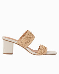 André Assous Rocio Raffia Heels - Natural/Bone