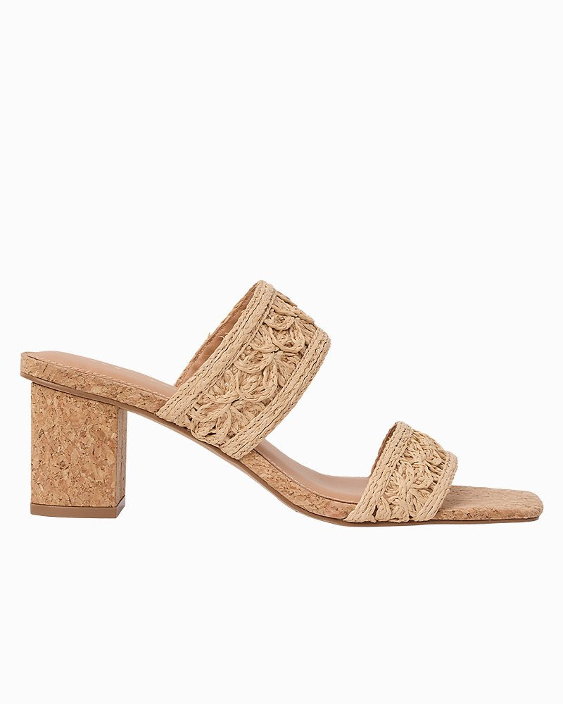 André Assous Rocio Raffia Heels - Natural/Natural