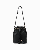 André Assous Bella Convertible Leather Bucket Bag - Black
