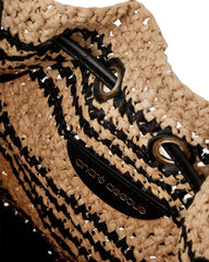André Assous Bella Convertible Bucket Bag - Natural/Black