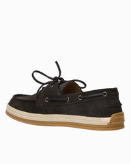André Assous Allen Brown Suede Boat Shoes - Dark Brown