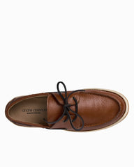 André Assous Allen Pebbled Leather Boat Shoes - Cognac