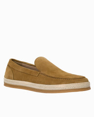 André Assous Angelo Cognac Suede Loafers - Cognac