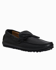 André Assous Gabe Black Tumbled Leather Loafers - Black