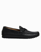 André Assous Gabe Black Tumbled Leather Loafers - Black