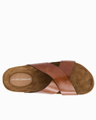 André Assous Max Cognac Leather Sandals - Cognac