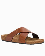 André Assous Max Cognac Leather Sandals - Cognac