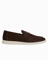 André Assous Ricardo Dark Brown Suede Loafers - Dark Brown