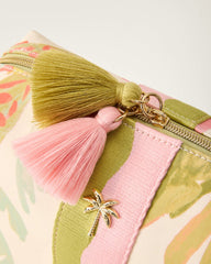 Spartina Green Tropical Large Cosmetic Pouch - Castillo Tropical