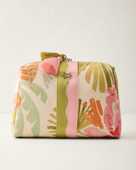 Spartina Green Tropical Large Cosmetic Pouch - Castillo Tropical