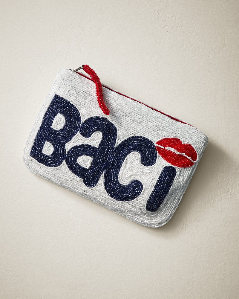 Baci Beaded Clutch - White