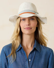 Jovanna Stripe Hat - Florawhite/Grigio/Salmon