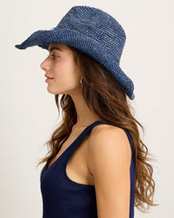 Billie Raffia Packable Cowboy Hat - Midnight