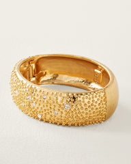 Harbor Glow Textured Hinge Bracelet - Gold