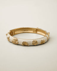 Marina Sol Hibiscus Gold-Tone Enamel Bracelet - Gold