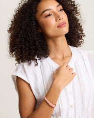 Harbor Glow Starfish Coral Enamel Hinge Bracelet - Coral