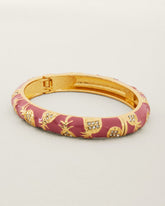 Harbor Glow Pineapple Pink Enamel Hinge Bracelet - Pink