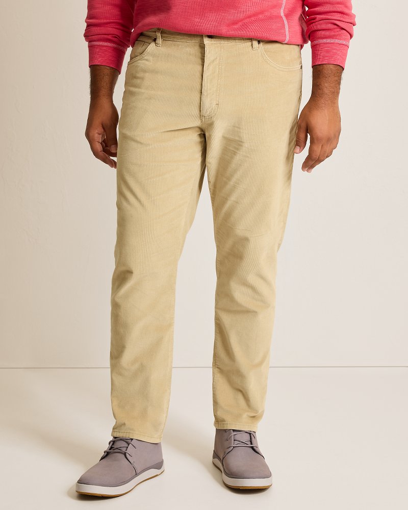 Big & Tall Sea Coast Corduroy 5-Pocket Pants - Stone Khaki
