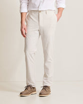 Big & Tall Nova Wave Stretch-Seersucker Sand Stripe Pants - Stone Khaki