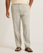 Big & Tall Beach Coast Stretch-Linen E-Waist Pants - Beach