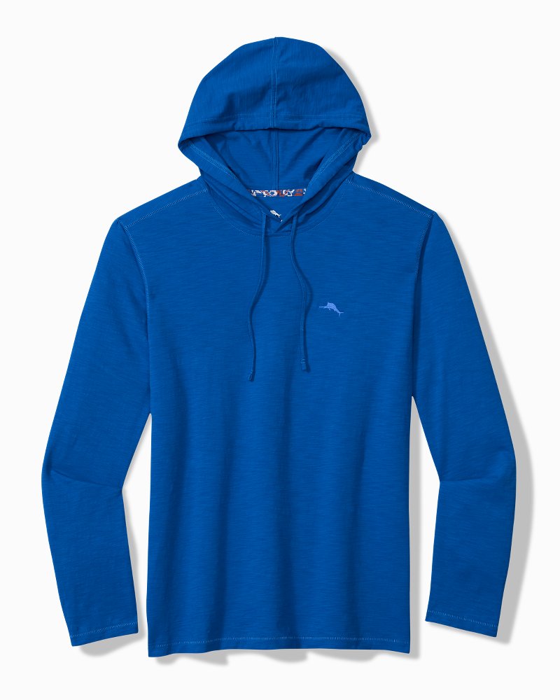 Big & Tall Bali Beach Long-Sleeve Hoodie - Blue Splash