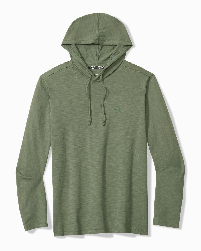Big & Tall Bali Beach Long-Sleeve Hoodie - Dusty Sage