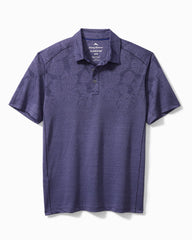 Big & Tall Palm Coast Tropic Fade IslandZone® Polo - Dark Sapphire