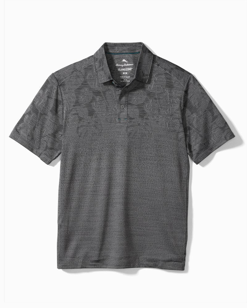 Big & Tall Palm Coast Tropic Fade IslandZone® Polo - Onyx