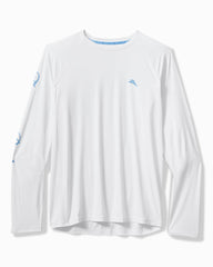 Big & Tall Chill Time Surf IslandZone Rash Guard - White